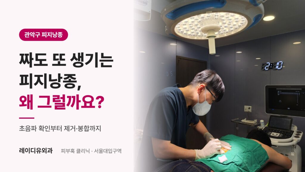 관악구 피지낭종 레이디유외과 - 짜도 또 생기는 피지낭종 왜 그럴까요